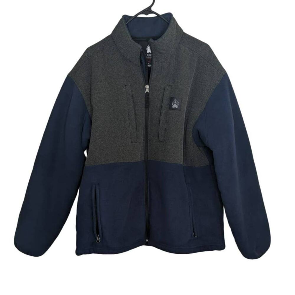 Duluth Trading Co Alaskan Hard gear blue and gray scuba jacket coat Large